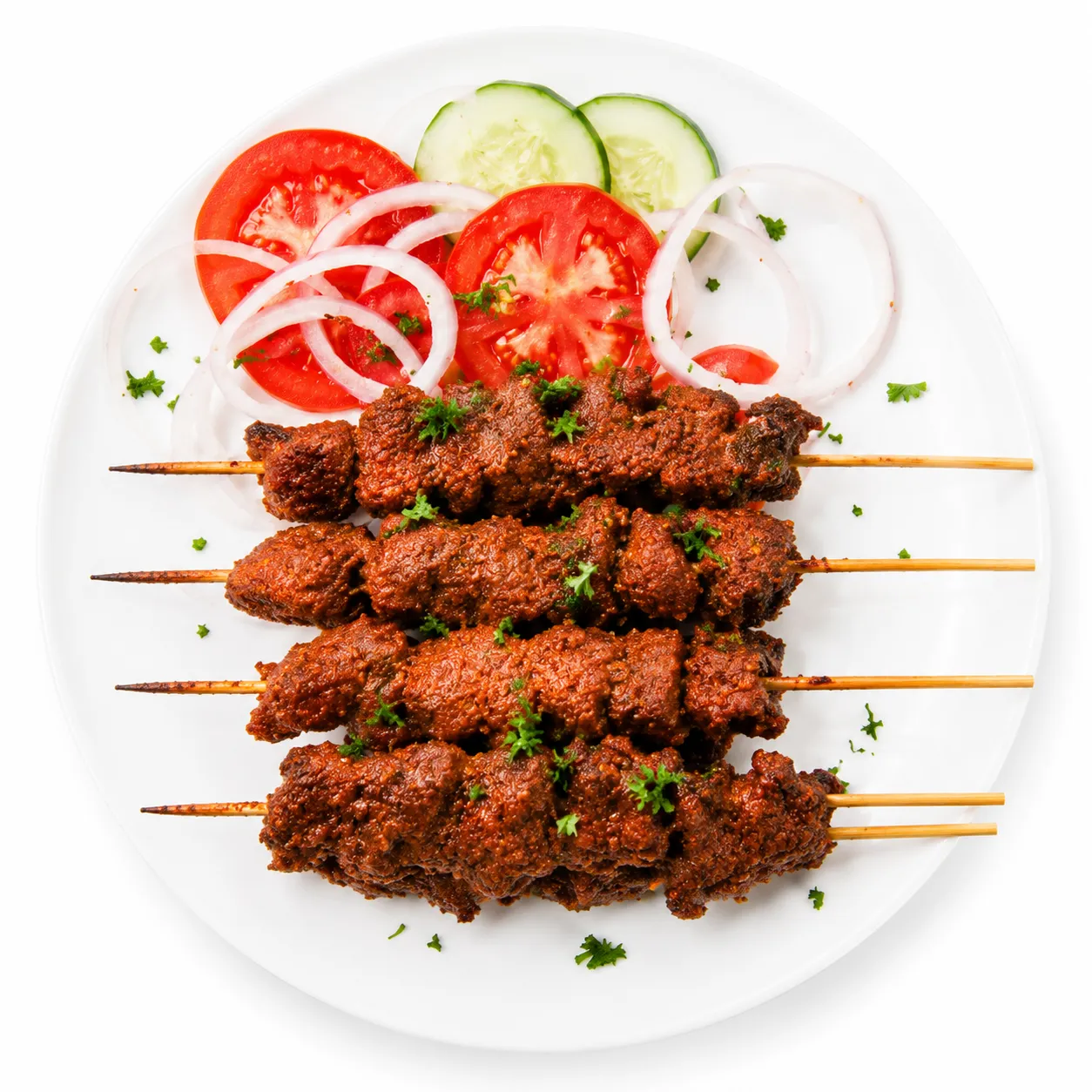 Suya — traditional West African spiced skewered grilled meat at Akin's African Restaurant in Winnipeg